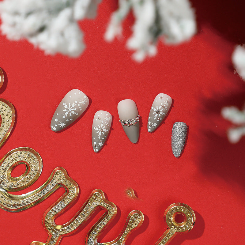 Wholesale Christmas Snowflake Rhinestone Glitter Nail Stickers